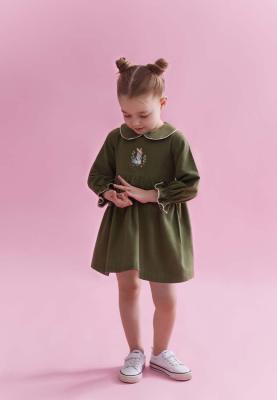 Платье зелёное "Эйра" из тёплого хлопка