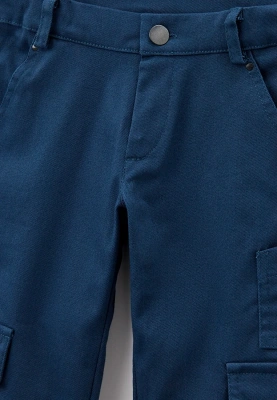 Брюки-карго синие "Кит" из денима