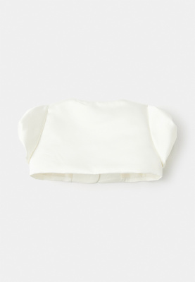 Болеро молочный "Зэл" из атласа